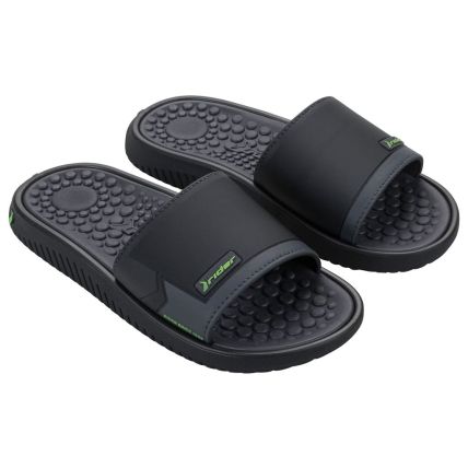 Chinelo Slide Masculino Rider Pump Ii - 12424 - Preto/cinza/verde - Atacado