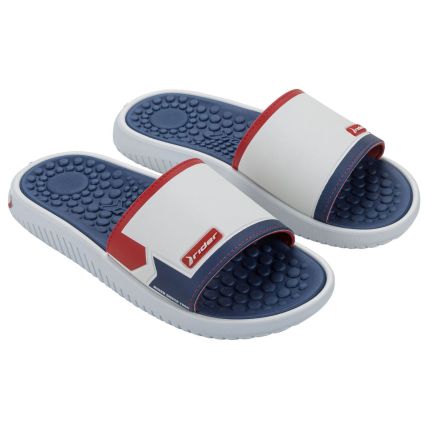Chinelo Slide Masculino Rider Pump Ii - 12424 - Branco/azul/vermelho - Atacado