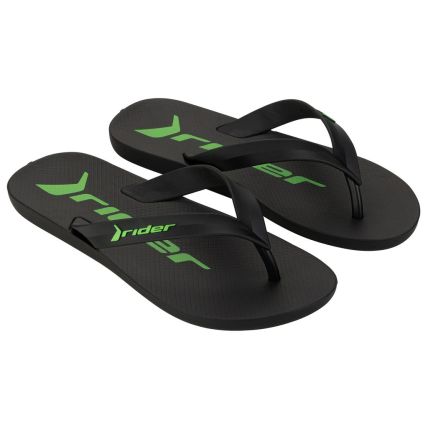 Chinelo Masculino Rider Feel - 12303 - Preto/preto/verde - Atacado