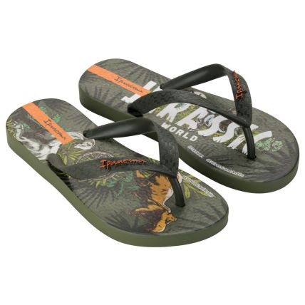 Chinelo Infantil Ipanema Jurassic Park Ii - 27324 - Verde/verde/laranja - Atacado