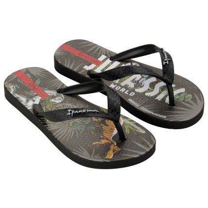 Chinelo Infantil Ipanema Jurassic Park Ii - 27324 - Preto/preto/branco - Atacado