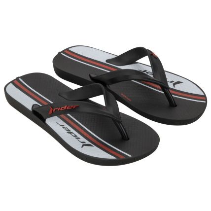 Chinelo Infantil Rider Feel Urban - 12342 - Preto/branco/preto - Atacado