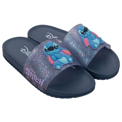 Chinelo Gáspea Infantil Disney Mania - 22994 - Azul/lilas Glitter - Atacado