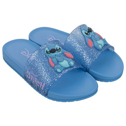Chinelo Gáspea Infantil Disney Mania - 22994 - Azul/azul Glitter - Atacado