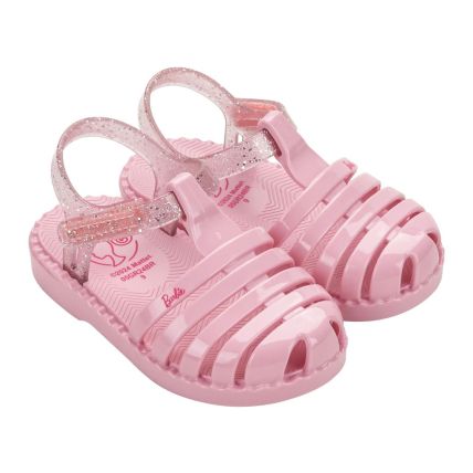 Sandalia Baby Barbie Duo - 23185 - Rosa/transparente - Atacado