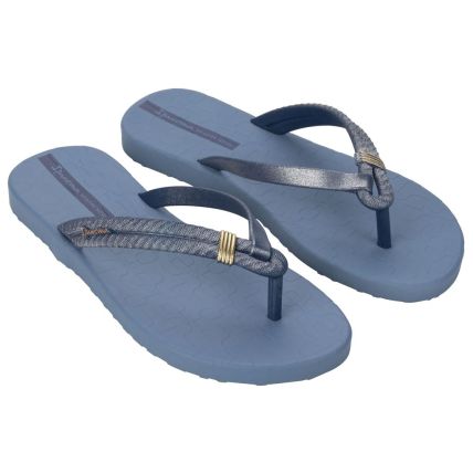 Chinelo Feminino Ipanema Diversa Mais - 27239 - Azul Jeans/azul Metal - Atacado