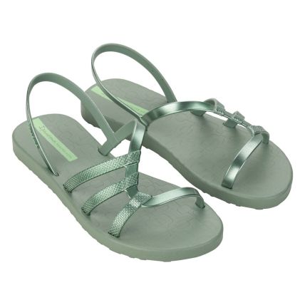 Sandalia Feminina Ipanema Diversa Mais - 27243 - Verde/verde Metal - Atacado