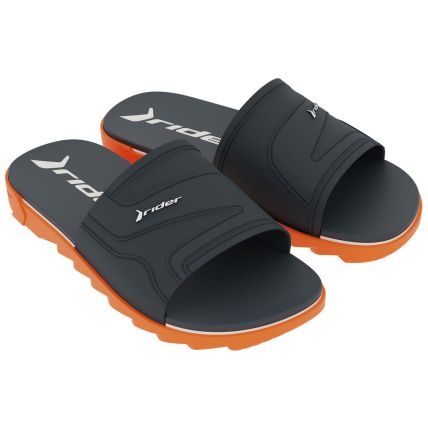 Chinelo Slide Adulto Rider Rw Plus - 12441 - Laranja/cinza/branco - Atacado