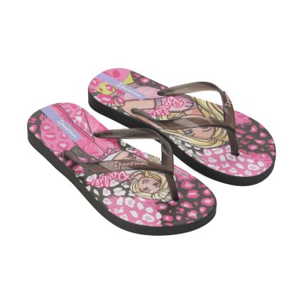 Chinelo De Dedo Infantil Ipanema Barbie Meu Encanto - 27291 - Preto/rosa - Atacado