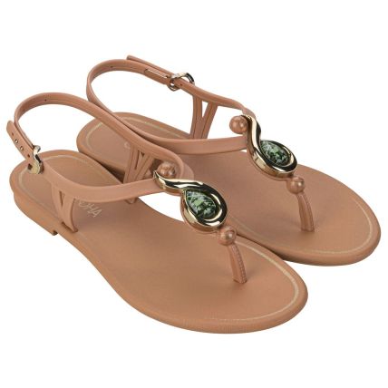 Sandalia Feminina Grendha Harmonia - 19084 - Marrom Make - Atacado