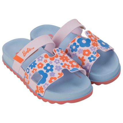 Chinelo Slide Infantil Barbie Glam Slide Inf - 23200 - Azul/rosa - Atacado