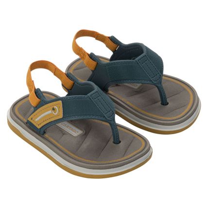 Chinelo Baby Cartago Malaga Sport - 12406 - Cinza/azul/amarelo - Atacado