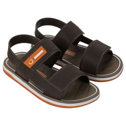 Sandalia Masculino Cartago Malaga Sport - 12477 - Branco/marrom/laranja - Atacado