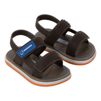 Sandalia Baby Cartago Malaga Sport - 12405 - Branco/marrom/laranja - Atacado