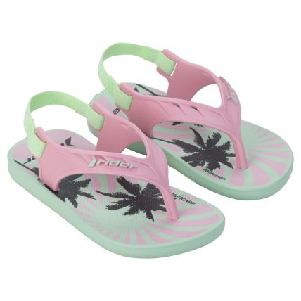 Chinelo Baby Rider Street Fun - 11810 - Verde/rosa/preto - Atacado