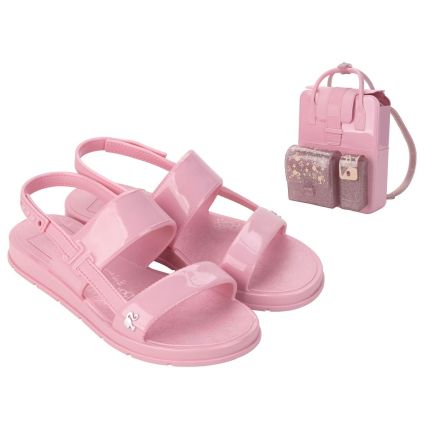 Sandalia Infantil Barbie Color Mochila - 23067 - Rosa Claro - Atacado