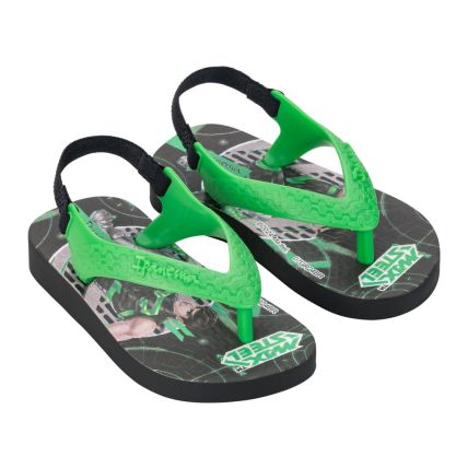 Chinelo Baby Ipanema Polly E Max Steel - 26349 - Preto/verde/verde - Atacado