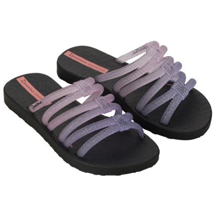 Chinelo Slide Infantil Ipanema Diversa Mais - 27242 - Preto/rosa/violeta - Atacado