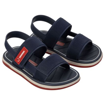 Sandalia Infantil Cartago Malaga Sport - 12462 - Bege/azul/vermelho - Atacado