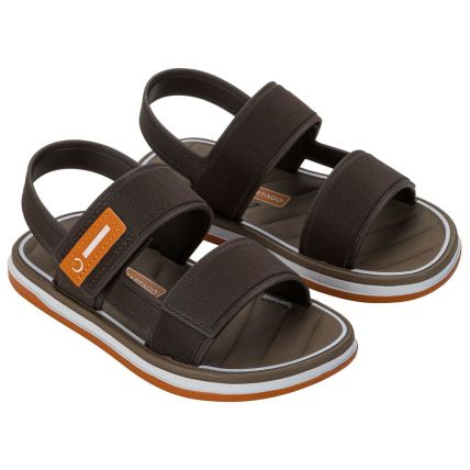 Sandalia Infantil Cartago Malaga Sport - 12462 - Branco/marrom/laranja - Atacado