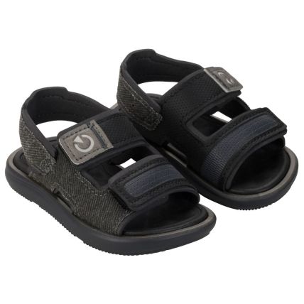 Sandalia Baby Cartago Mini Iii - 12461 - Cinza/preto - Atacado