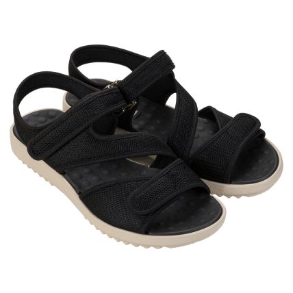 Papete Feminina Azaleia Flora - 19096 - Preto Bege - Atacado