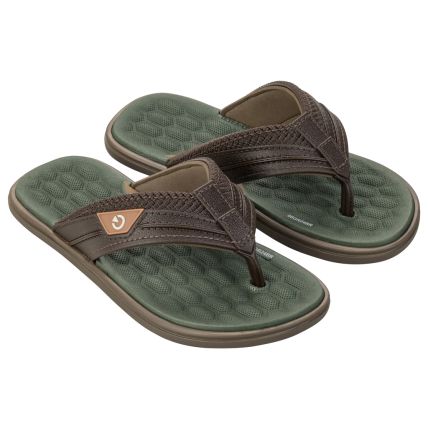 Chinelo Infantil Cartago Malta Vi - 12497 - Marrom/marrom/verde - Atacado