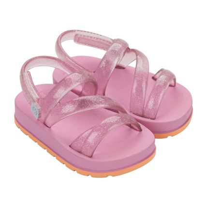 Sandalia Baby Zaxynina Glitter - 18963 - Rosa Chiclete - Atacado