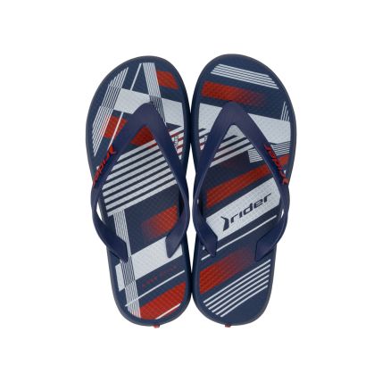 Chinelo Infantil Rider R1 Style - 11957 - Azul/vermelho/branco - Atacado