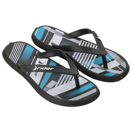 Chinelo Infantil Rider R1 Style - 11957 - Preto/azul/branco - Atacado