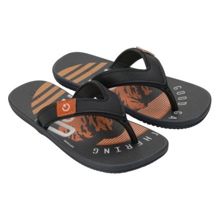 Chinelo Infantil Cartago Dakar - 10808 - Cinza/preto/laranja - Atacado