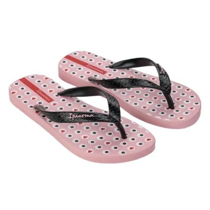 Chinelo Feminino Ipanema Happy - 25279 - Rosa/preto/vermelho - Atacado