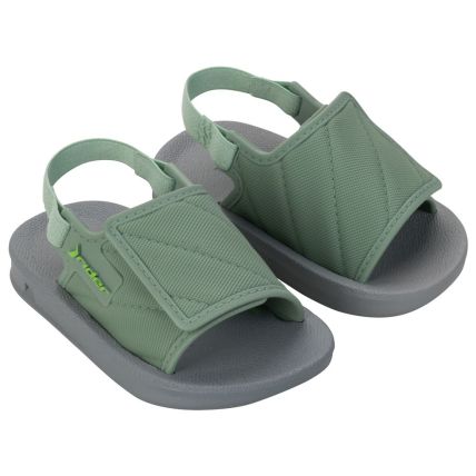 Chinelo Slide Baby Rider Street Slide Baby - 12414 - Cinza/verde - Atacado