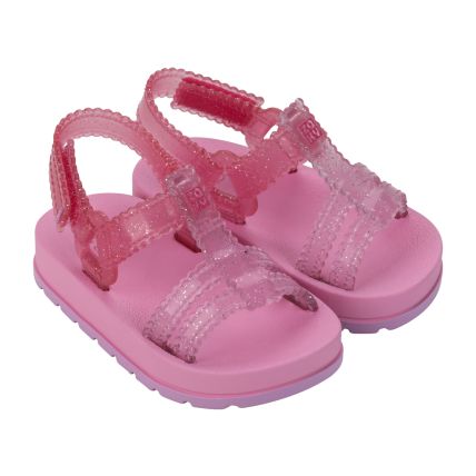 Sandalia Baby Zaxynina Conectadinha - 18641 - Rosa Chiclete Glitter - Atacado