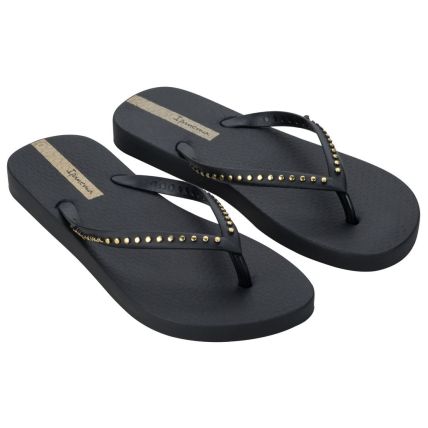 Chinelo Feminino Ipanema Essence - 27317 - Preto/dourado - Atacado