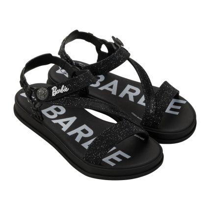 Sandalia Infantil Barbie Sport Fashion - 23176 - Preto/branco - Atacado