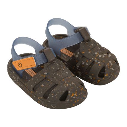 Sandalia Baby Cartago Oslo - 12118 - Marrom/azul/laranja - Atacado