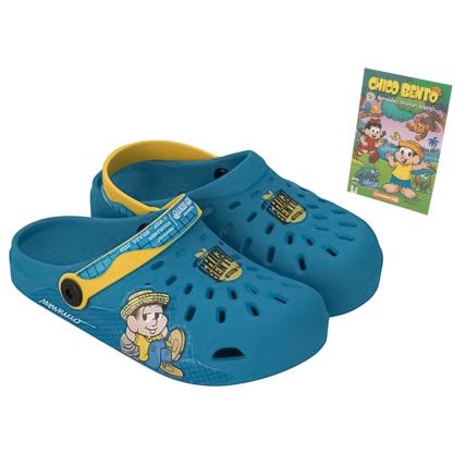 Babuch Infantil Turma Do Chico Bento - 23151 - Azul/amarelo - Atacado