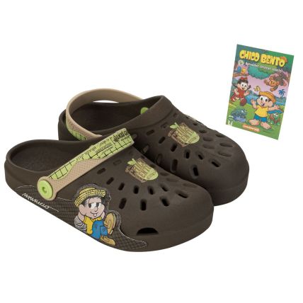 Babuch Infantil Turma Do Chico Bento - 23151 - Marrom/bege - Atacado