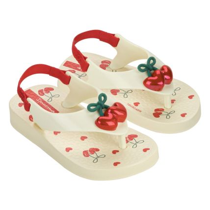 Chinelo Baby Ipanema Belle - 27248 - Bege/bege/vermelho - Atacado