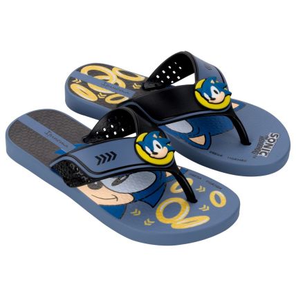Chinelo Infantil Ipanema Sonic Iconic - 27328 - Azul Medio/preto - Atacado
