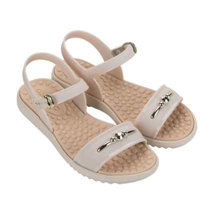 Sandalia Feminina Azaleia Emily - 19146 - Off White Medio - Atacado