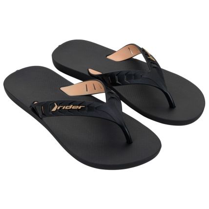Chinelo Masculino Rider Street Duo - 12430 - Preto/preto/bege - Atacado