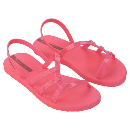 Sandalia Feminina Ipanema Diversa - 27234 - Rosa Medio/vermelho - Atacado