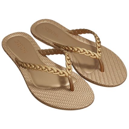 Rasteira Feminina Grendha Todo Dia Glam - 19032 - Dourado - Atacado