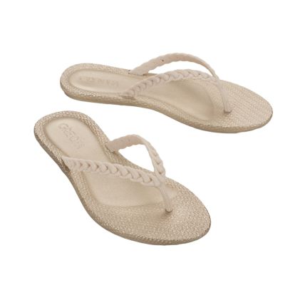 Rasteira Feminina Grendha Todo Dia Glam - 19032 - Off White - Atacado