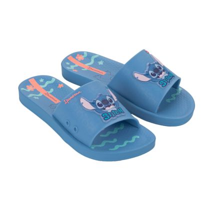 Chinelo Slide Feminino Ipanema Disney Stitch - 27366 - Azul/azul Medio - Atacado