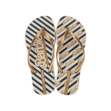 Chinelo Feminino Ipanema Barbie 65 Anos - 27315 - Bege/ouro/azul - Atacado