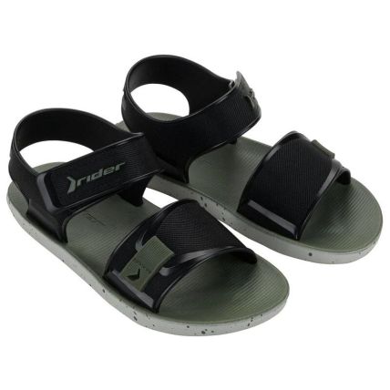Sandalia Papete Infantil Rider Kick - 12354 - Verde/preto/bege - Atacado