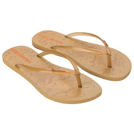 Chinelo Feminino Ipanema Easy Mais - 27331  - Bege/bege Glitter - Atacado